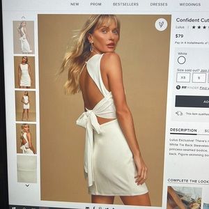 Confident Cutie White Tie Back Sleeveless Mini Dress